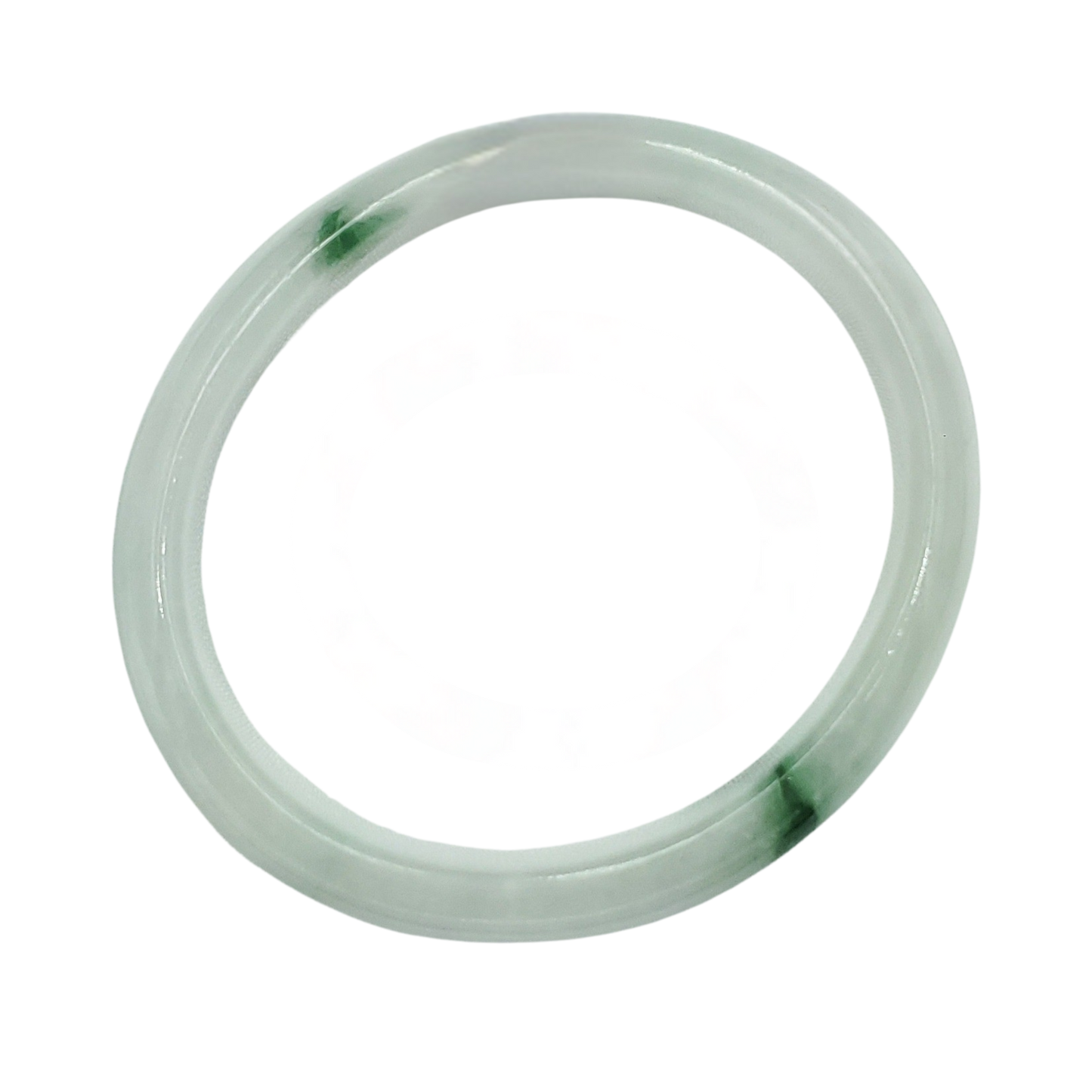 High Quality 48–72mm Jadeite Jade White Green YingMart Bangle Gift for Her Sister Mom Grandma Mens Feng Shui Personalized