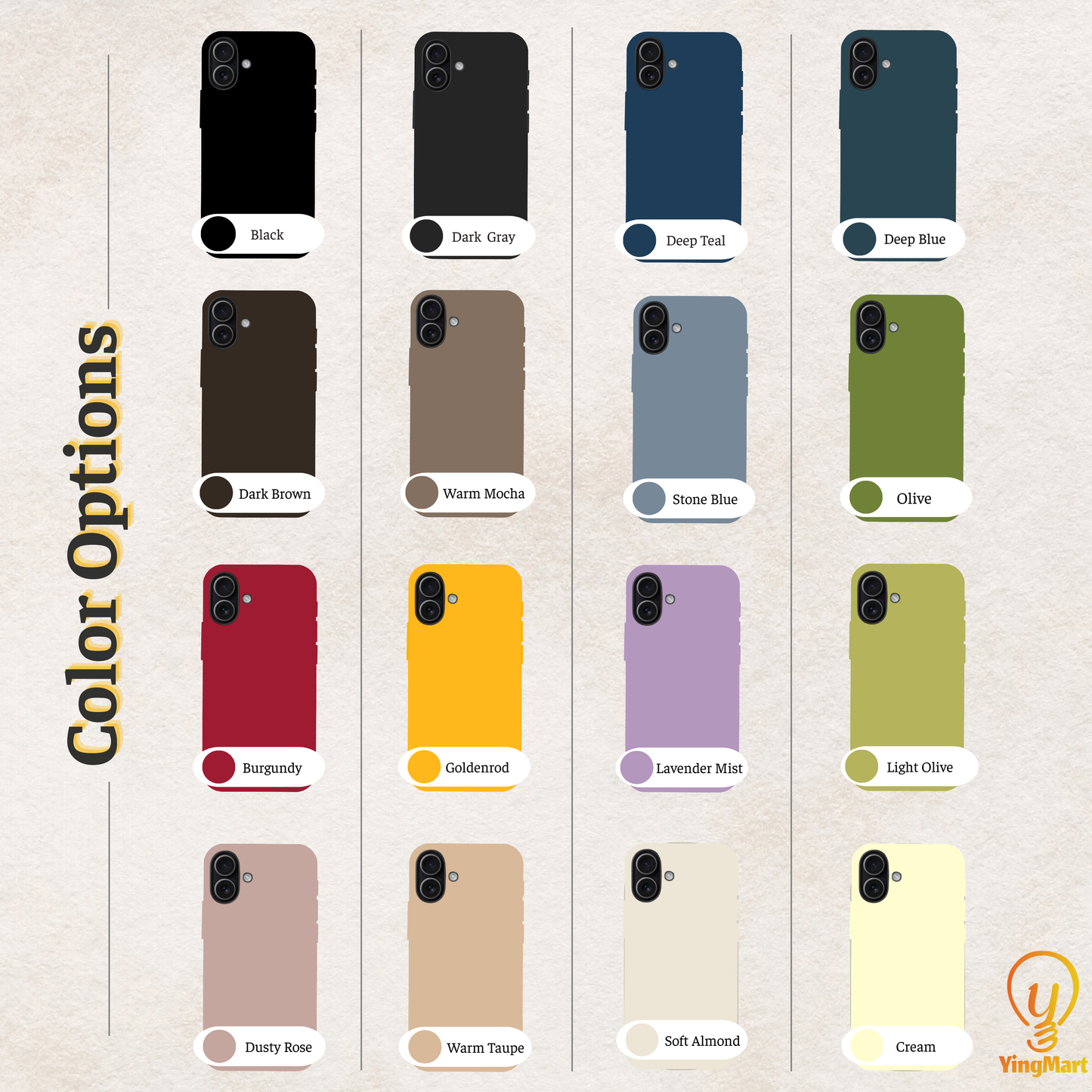 Custom Pet Phone Case for iPhone 17/ 17 Air/ 17 Pro/ 17 Pro Max by YingMart, Personalized Pet Portrait Cover with Paw, Heart, Fish & Bone Symbols