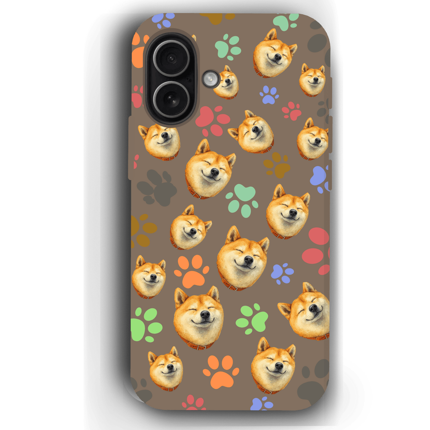 Custom Pet Phone Case for iPhone 17/ 17 Air/ 17 Pro/ 17 Pro Max by YingMart, Personalized Pet Portrait Cover with Paw, Heart, Fish & Bone Symbols
