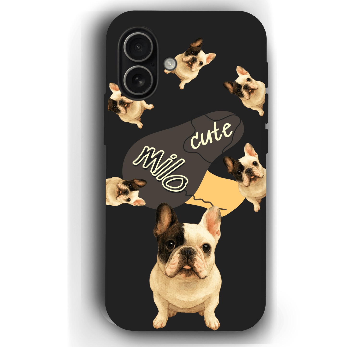“Milo Cute” Design Custom Pet iPhone 17 Case by YingMart - Personalized Animal Portrait, Protective Cover for Pet Lovers