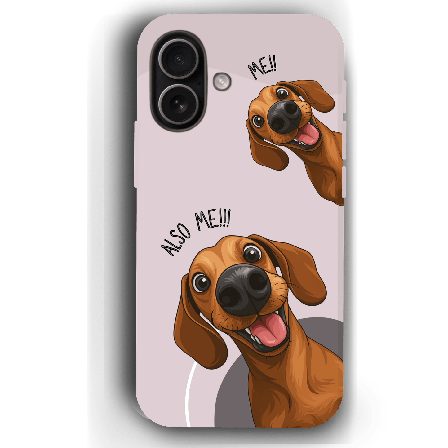 "Also Me" Design Custom Pet iPhone 17 Case – 4 Colors & 4 Patterns by YingMart, Personalized Pet Portrait Protective Cover for Dog Lovers