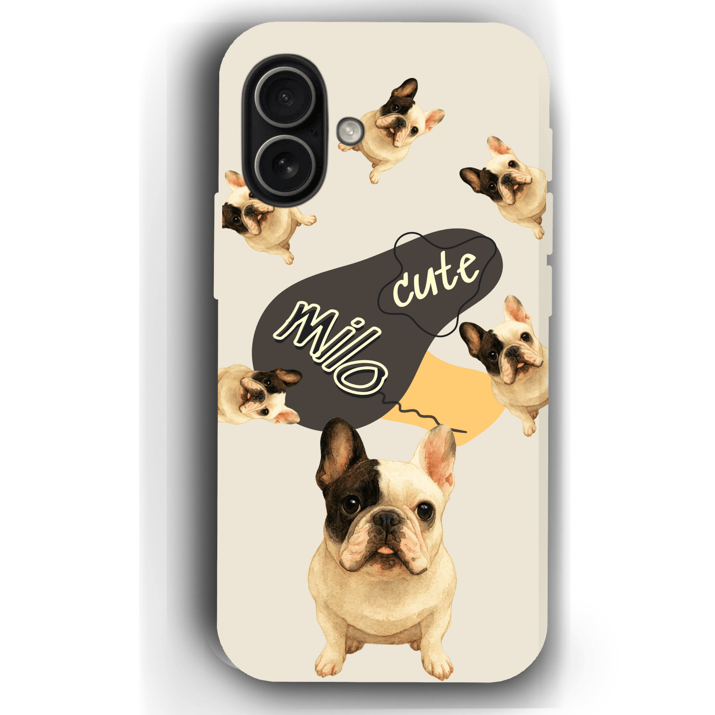 “Milo Cute” Design Custom Pet iPhone 17 Case by YingMart - Personalized Animal Portrait, Protective Cover for Pet Lovers
