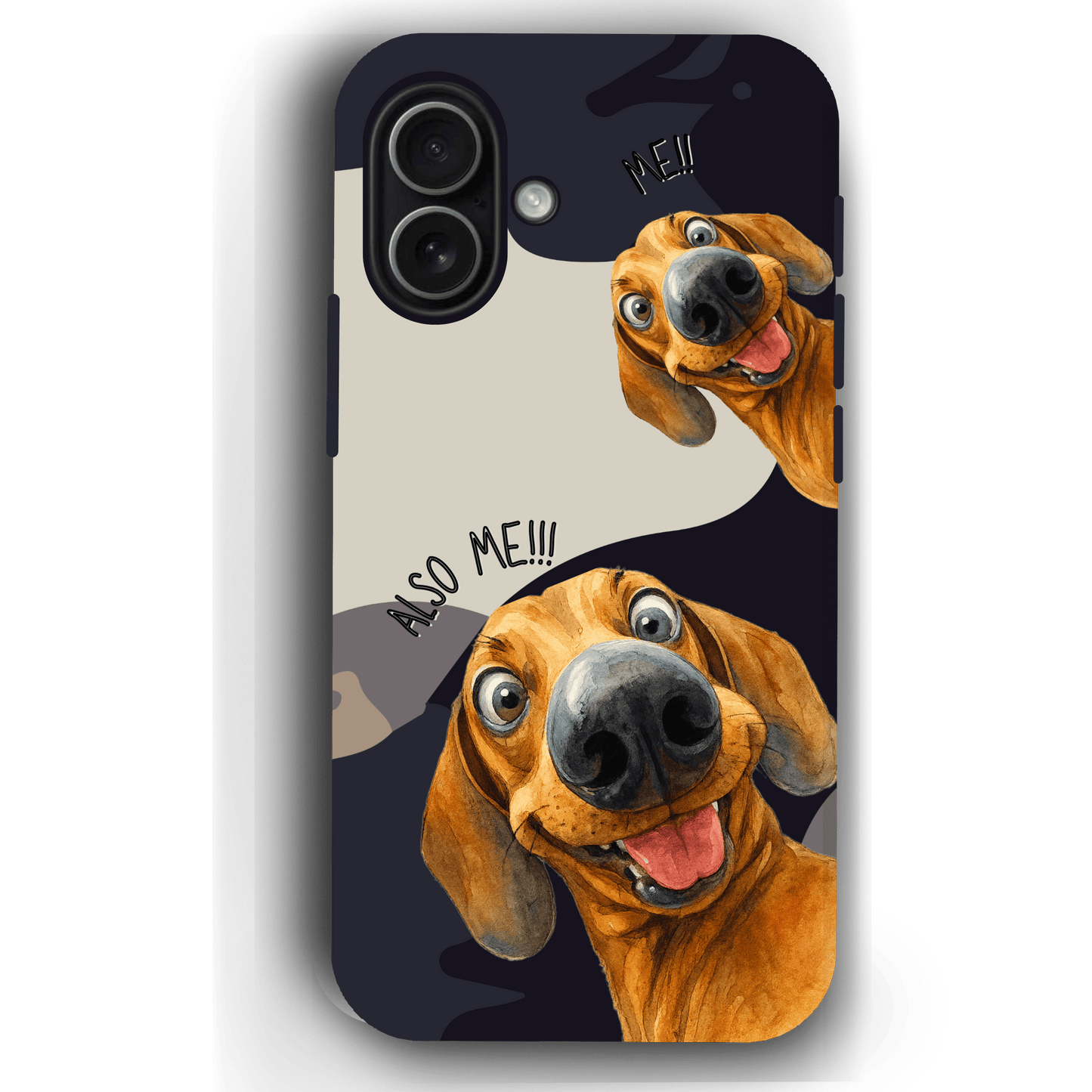 "Also Me" Design Custom Pet iPhone 17 Case – 4 Colors & 4 Patterns by YingMart, Personalized Pet Portrait Protective Cover for Dog Lovers
