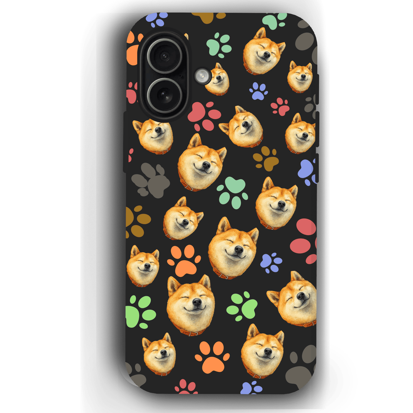 Custom Pet Phone Case for iPhone 17/ 17 Air/ 17 Pro/ 17 Pro Max by YingMart, Personalized Pet Portrait Cover with Paw, Heart, Fish & Bone Symbols