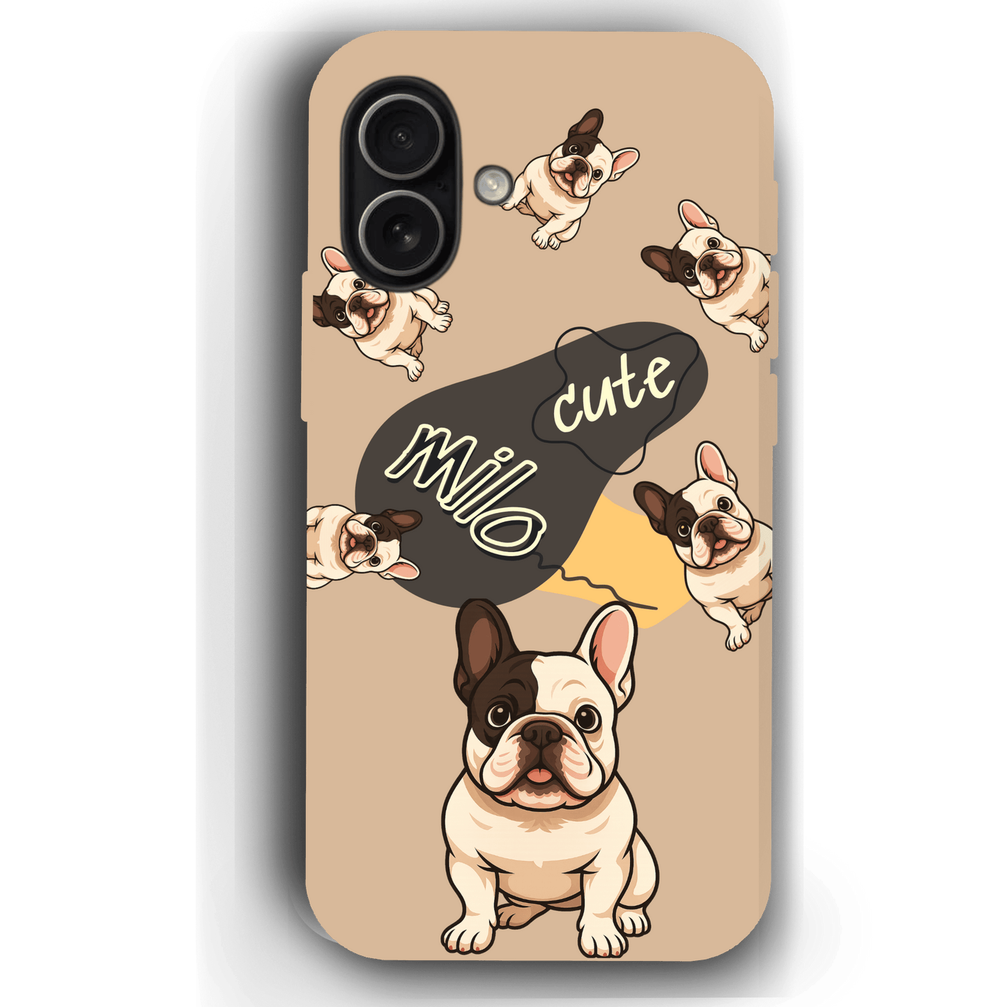 “Milo Cute” Design Custom Pet iPhone 17 Case by YingMart - Personalized Animal Portrait, Protective Cover for Pet Lovers