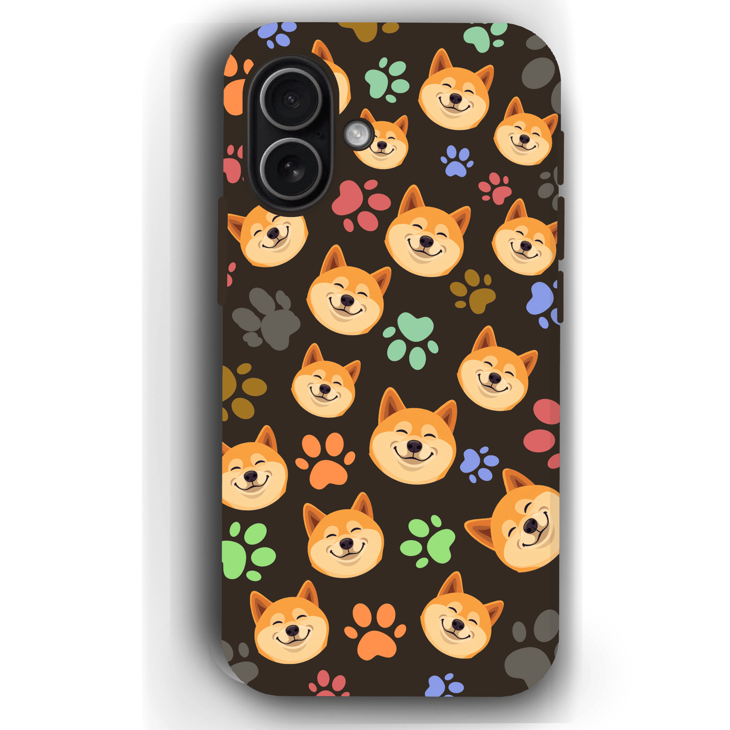 Custom Pet Phone Case for iPhone 17/ 17 Air/ 17 Pro/ 17 Pro Max by YingMart, Personalized Pet Portrait Cover with Paw, Heart, Fish & Bone Symbols