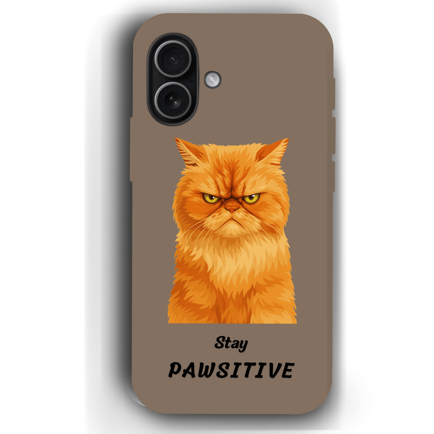 Stay Pawsitive Custom Pet Phone Case for iPhone 17 by YingMart – Personalized Animal Portrait, Protective Cover, for Pet Lovers.