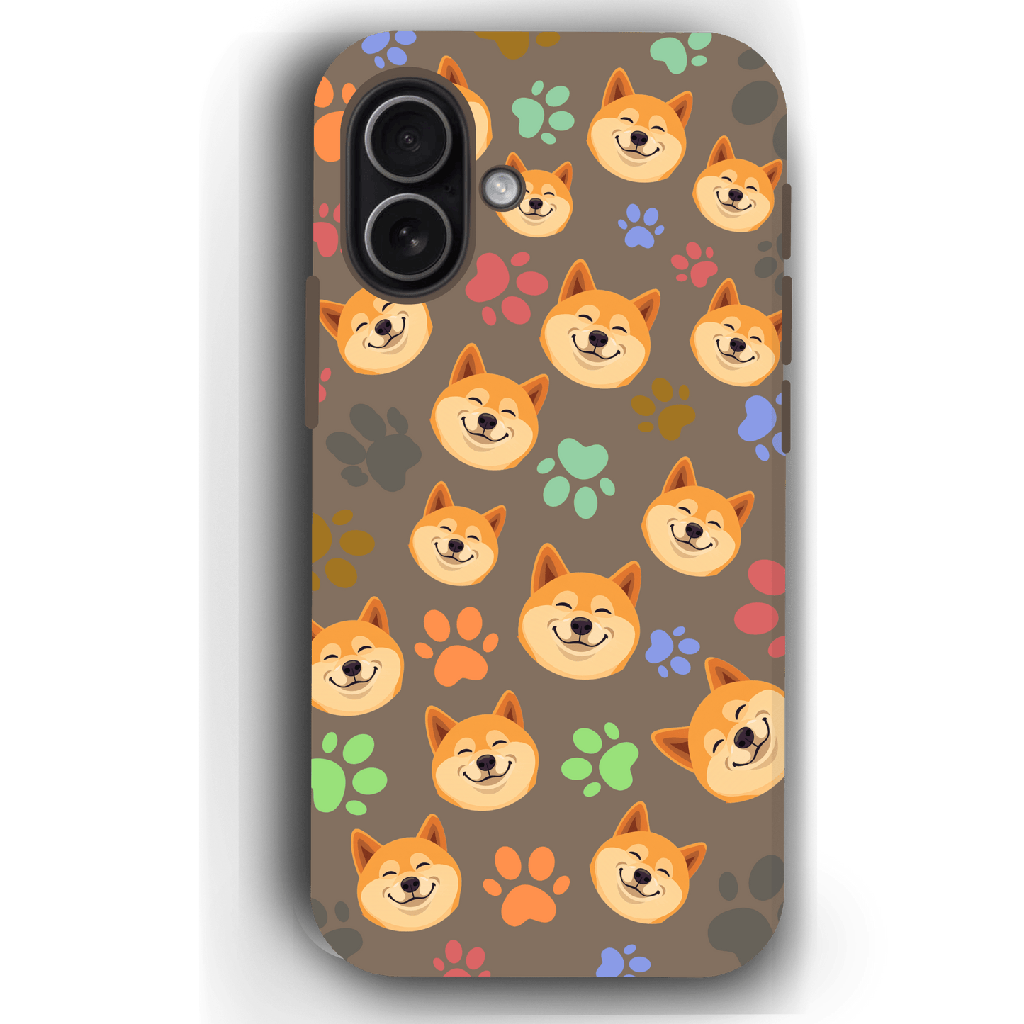 Custom Pet Phone Case for iPhone 17/ 17 Air/ 17 Pro/ 17 Pro Max by YingMart, Personalized Pet Portrait Cover with Paw, Heart, Fish & Bone Symbols