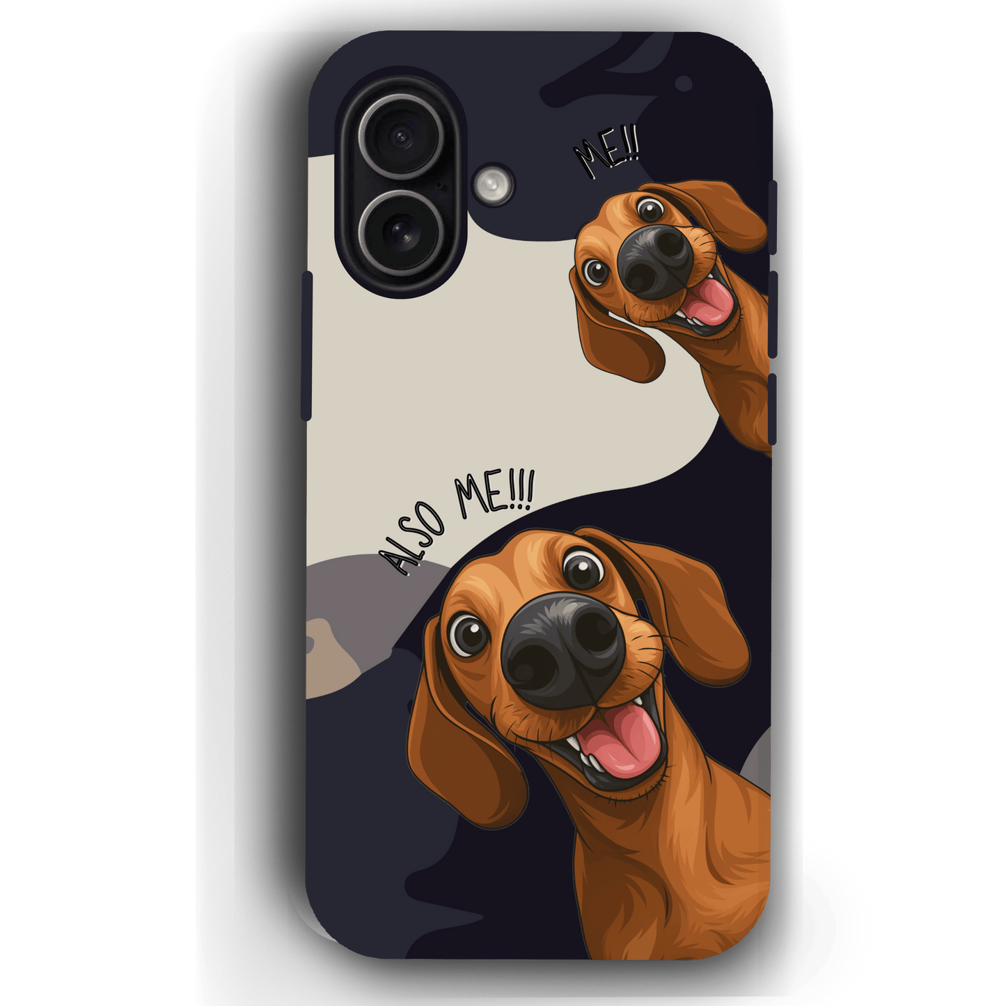 "Also Me" Design Custom Pet iPhone 17 Case – 4 Colors & 4 Patterns by YingMart, Personalized Pet Portrait Protective Cover for Dog Lovers