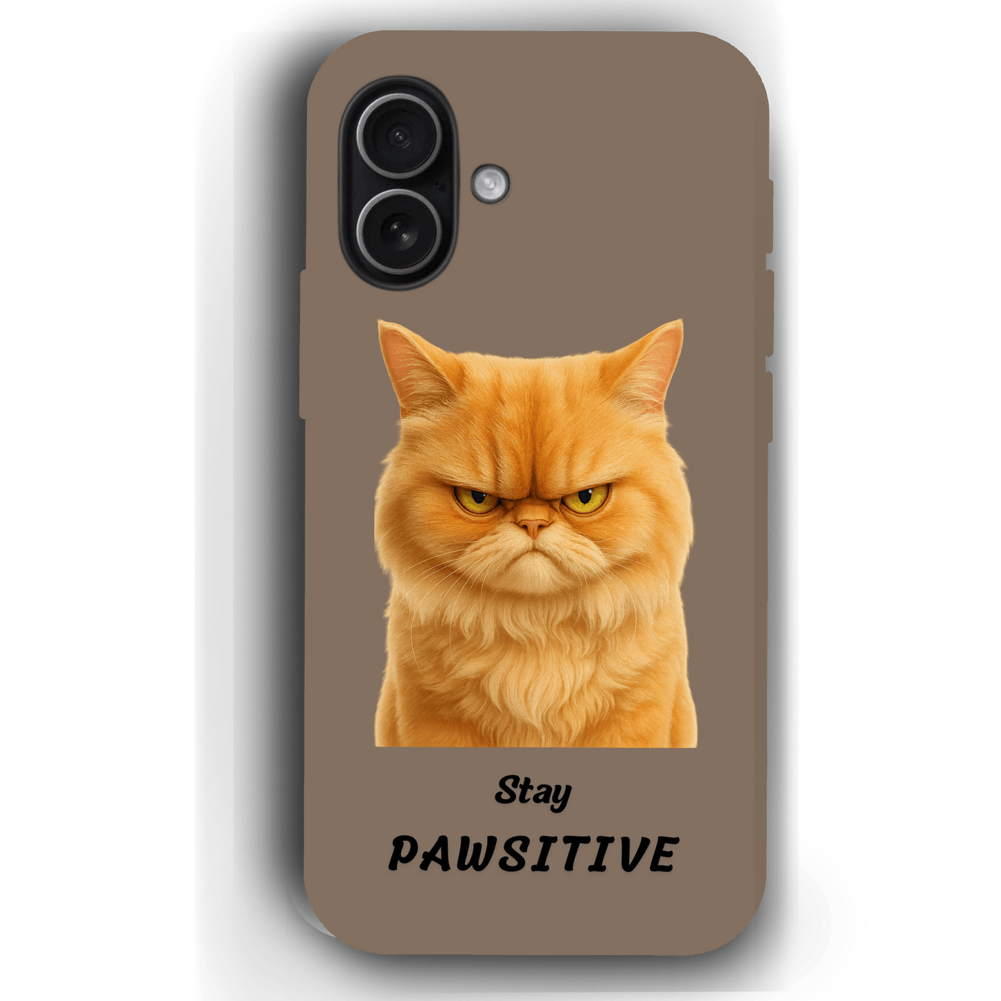 Stay Pawsitive Custom Pet Phone Case for iPhone 17 by YingMart – Personalized Animal Portrait, Protective Cover, for Pet Lovers.