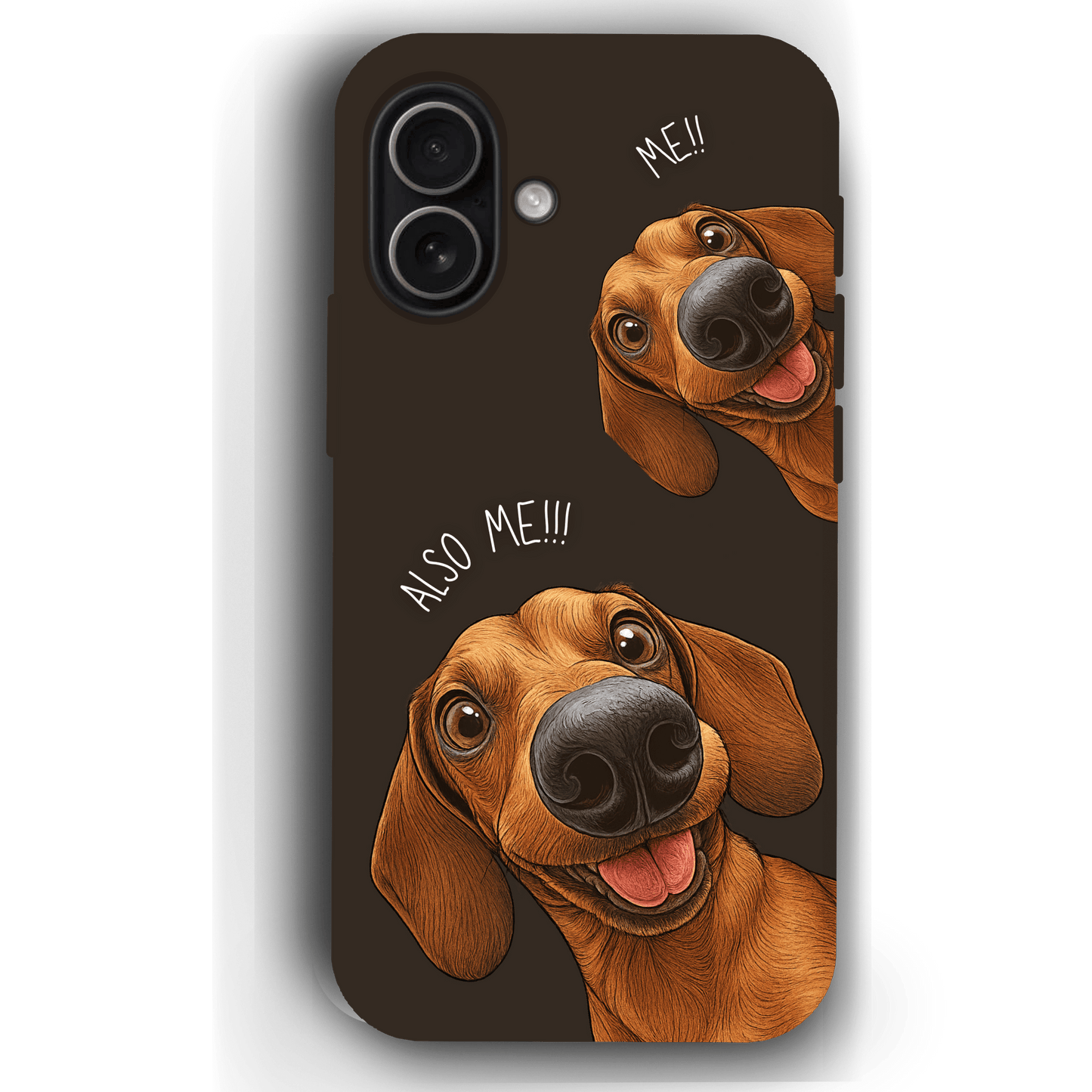 "Also Me" Design Custom Pet iPhone 17 Case – 4 Colors & 4 Patterns by YingMart, Personalized Pet Portrait Protective Cover for Dog Lovers