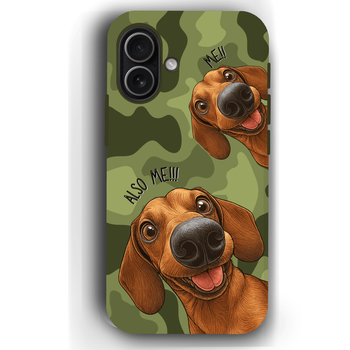 "Also Me" Design Custom Pet iPhone 17 Case – 4 Colors & 4 Patterns by YingMart, Personalized Pet Portrait Protective Cover for Dog Lovers