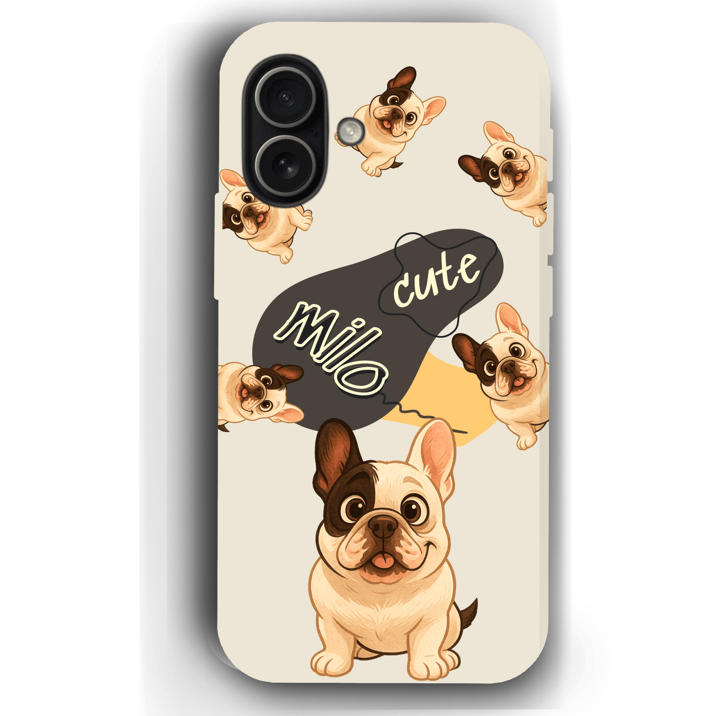 “Milo Cute” Design Custom Pet iPhone 17 Case by YingMart - Personalized Animal Portrait, Protective Cover for Pet Lovers