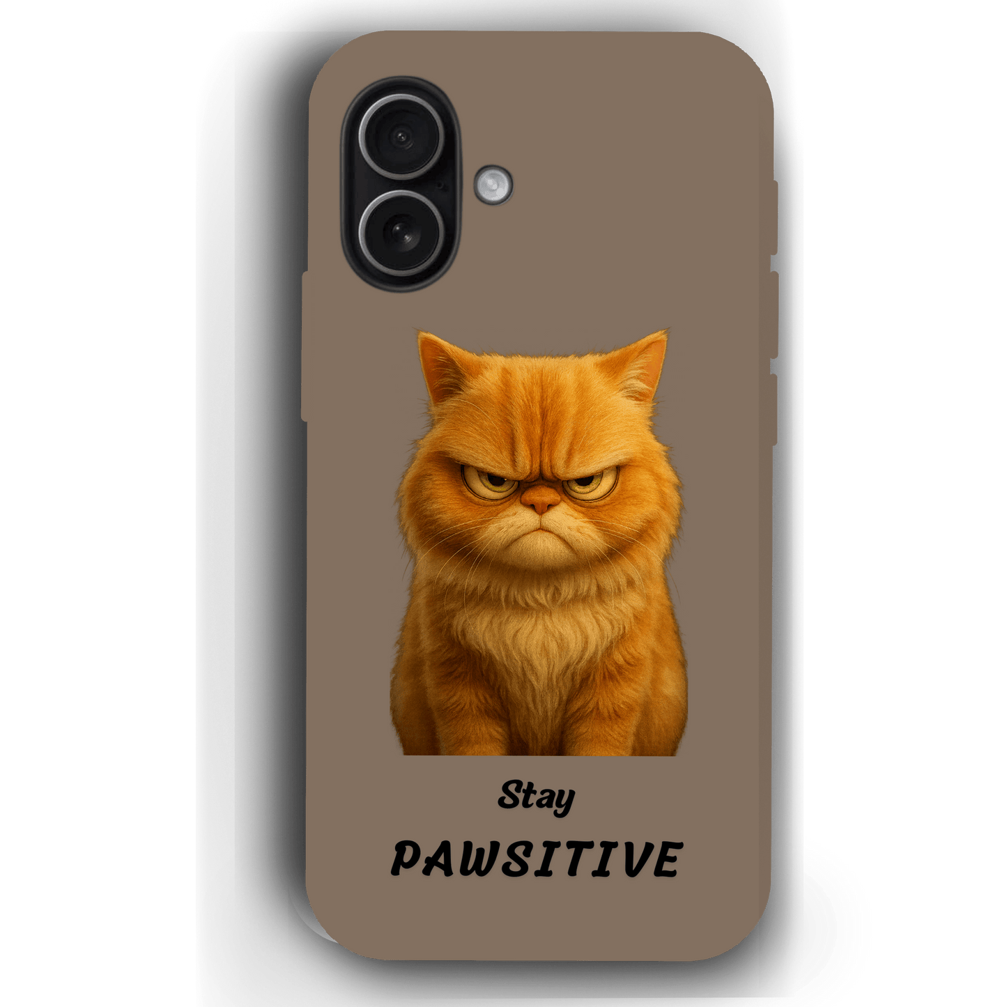 Stay Pawsitive Custom Pet Phone Case for iPhone 17 by YingMart – Personalized Animal Portrait, Protective Cover, for Pet Lovers.