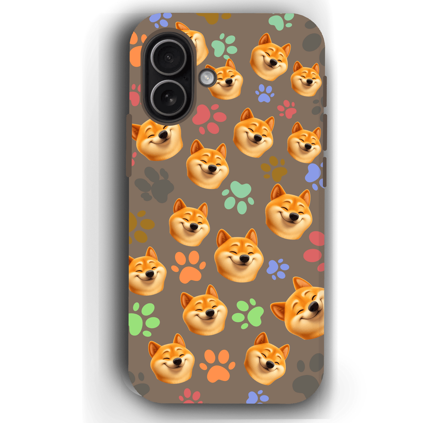 Custom Pet Phone Case for iPhone 17/ 17 Air/ 17 Pro/ 17 Pro Max by YingMart, Personalized Pet Portrait Cover with Paw, Heart, Fish & Bone Symbols