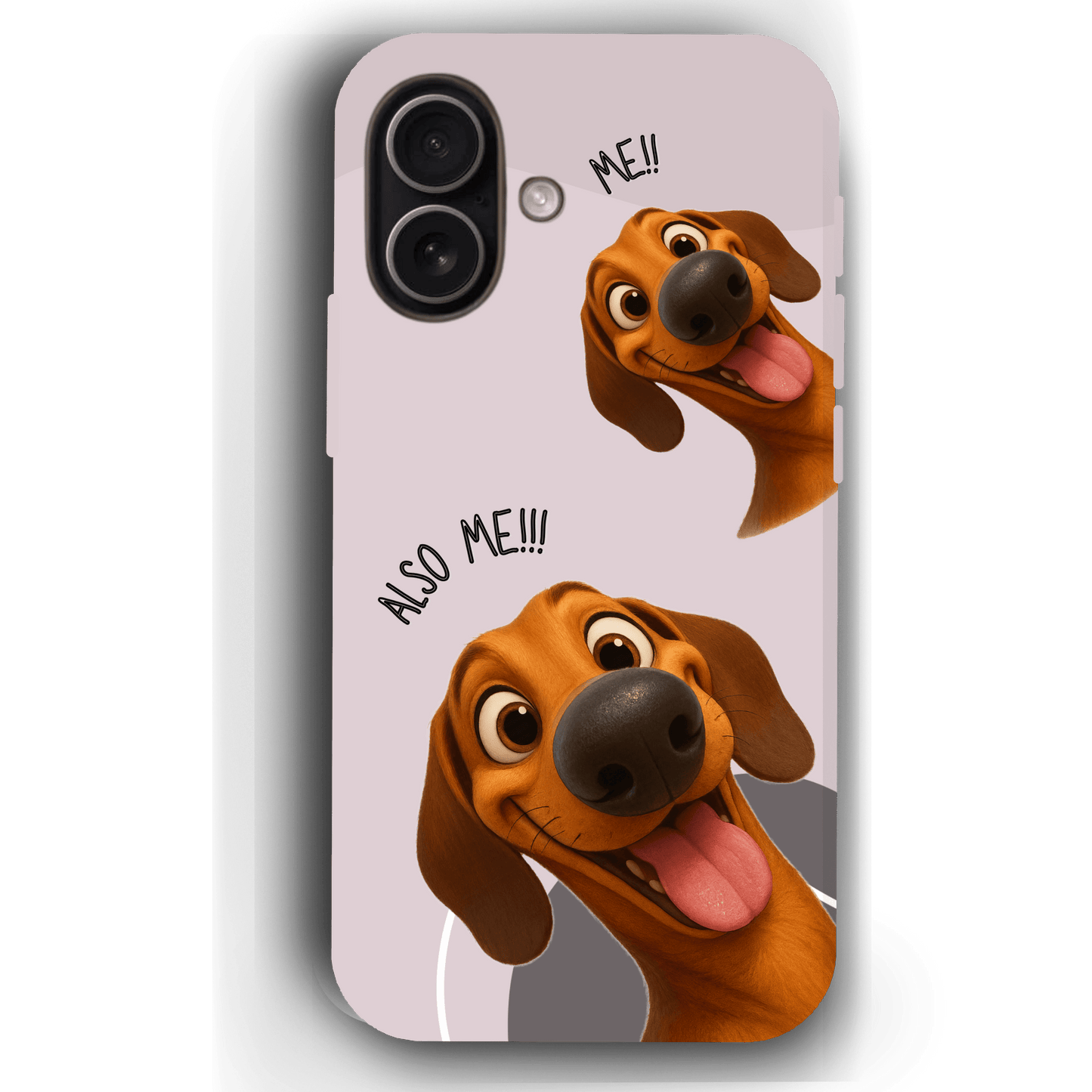 "Also Me" Design Custom Pet iPhone 17 Case – 4 Colors & 4 Patterns by YingMart, Personalized Pet Portrait Protective Cover for Dog Lovers