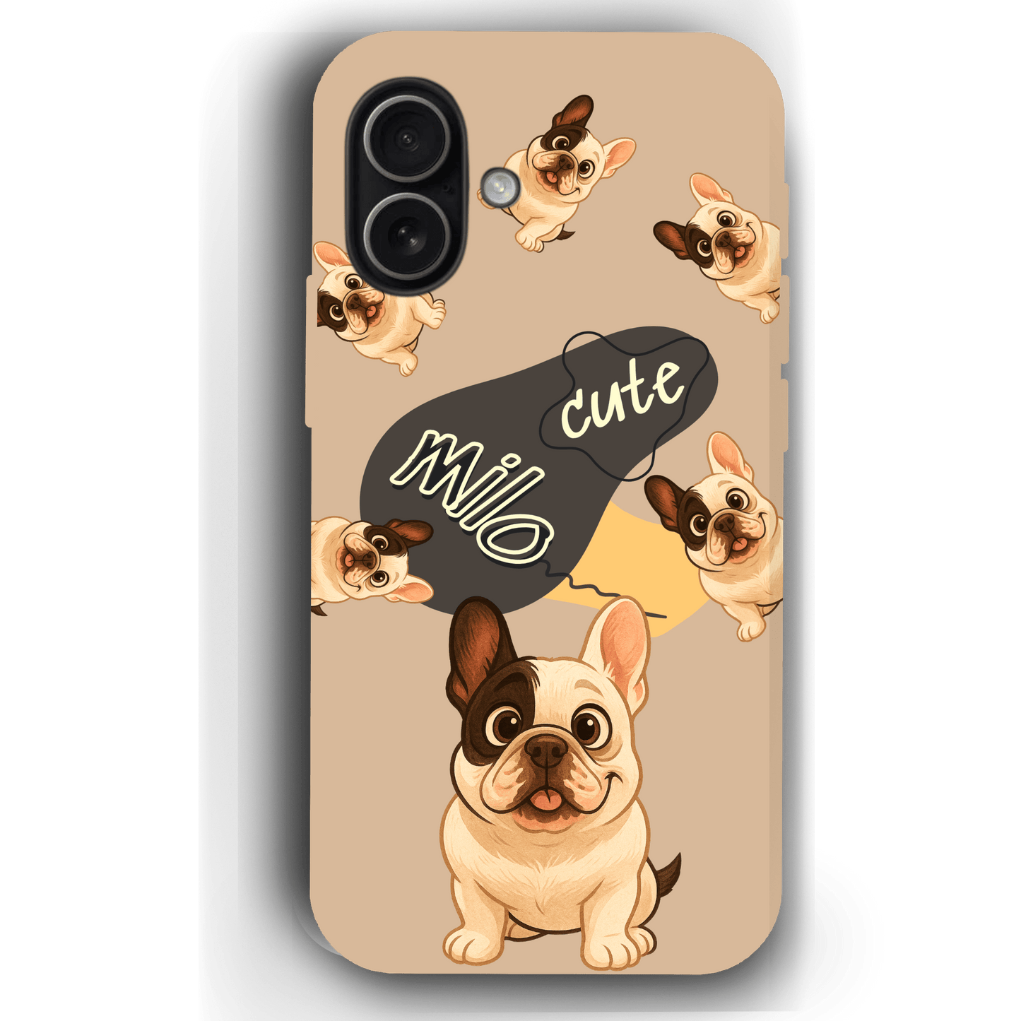 “Milo Cute” Design Custom Pet iPhone 17 Case by YingMart - Personalized Animal Portrait, Protective Cover for Pet Lovers