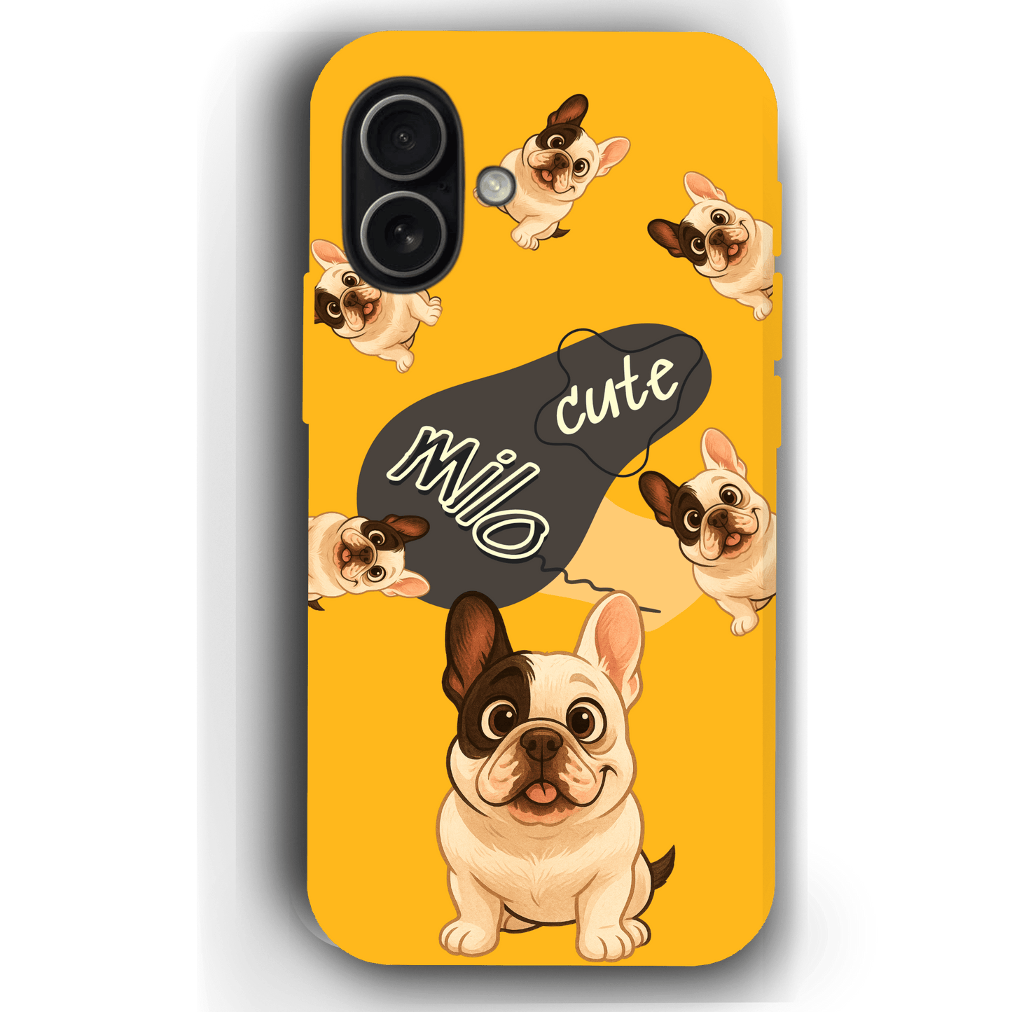 “Milo Cute” Design Custom Pet iPhone 17 Case by YingMart - Personalized Animal Portrait, Protective Cover for Pet Lovers