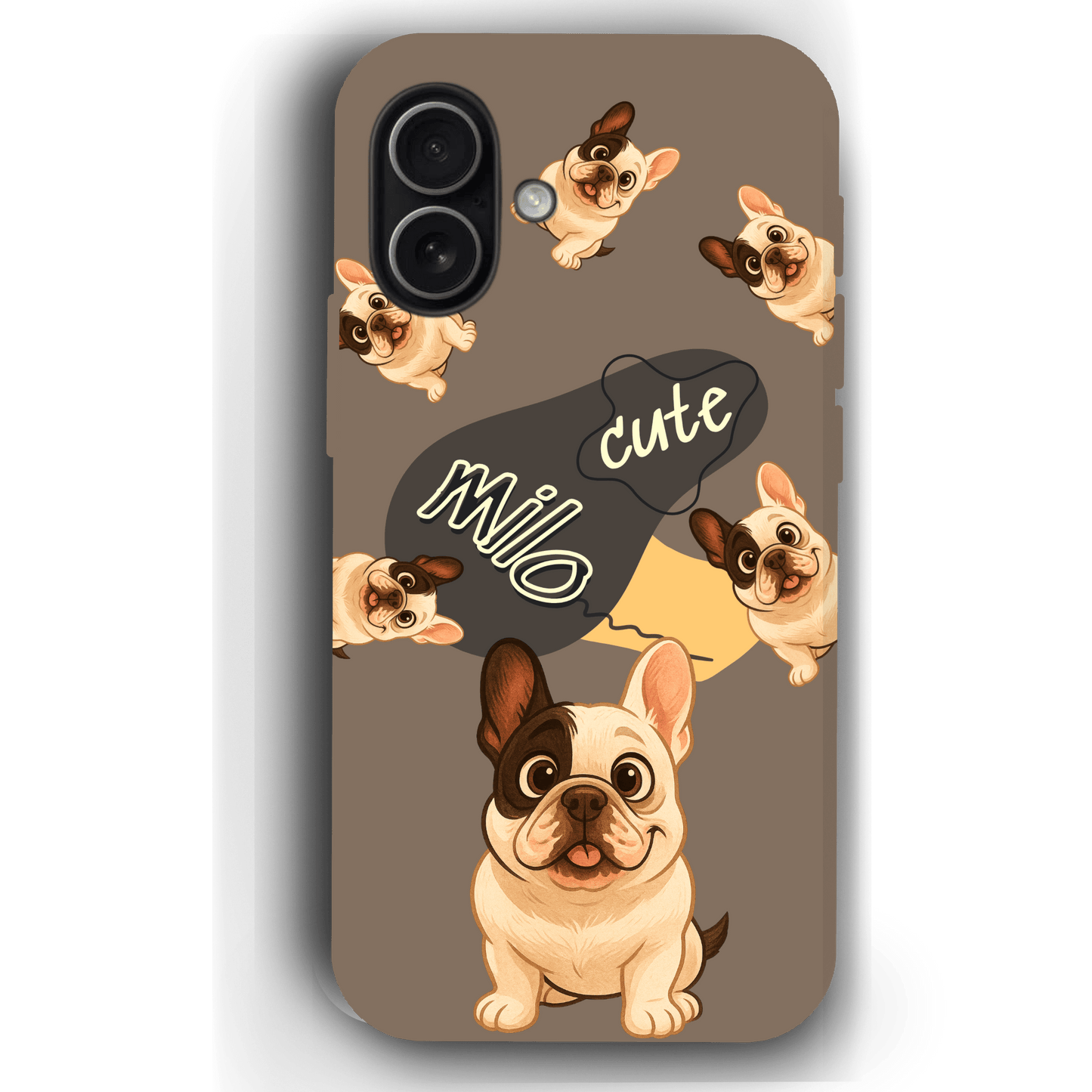 “Milo Cute” Design Custom Pet iPhone 17 Case by YingMart - Personalized Animal Portrait, Protective Cover for Pet Lovers