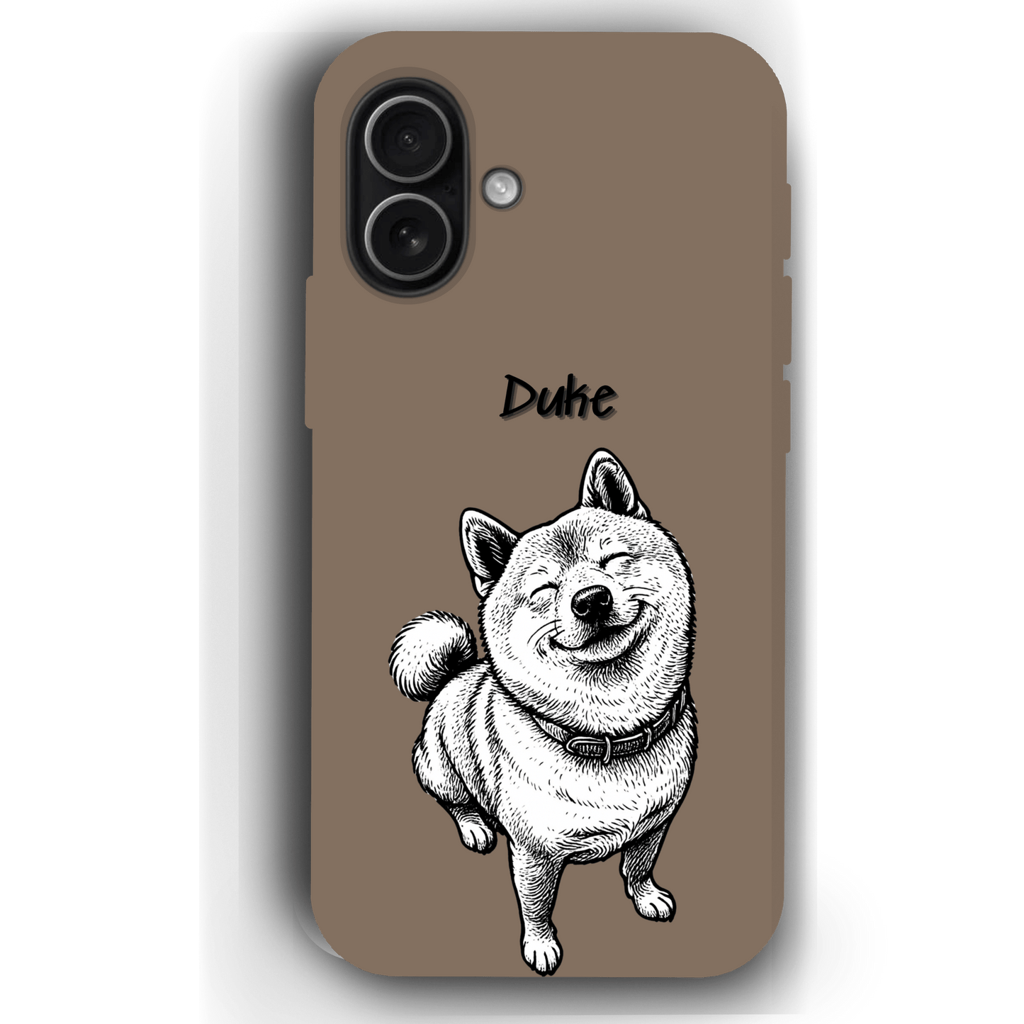 Custom Black & White Pet Phone Case for iPhone 17 by YingMart – Custom Photo Personalized Pet Line Art Design with Pet Name