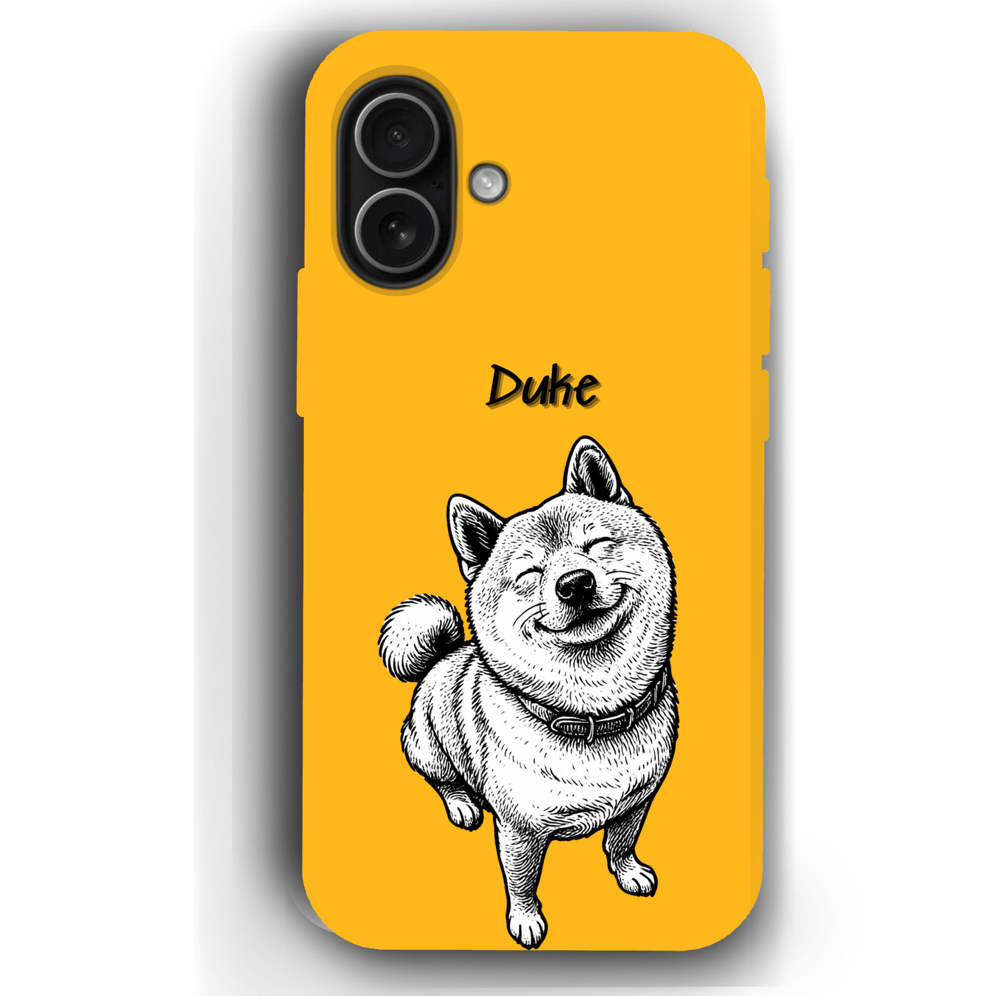 Custom Black & White Pet Phone Case for iPhone 17 by YingMart – Custom Photo Personalized Pet Line Art Design with Pet Name