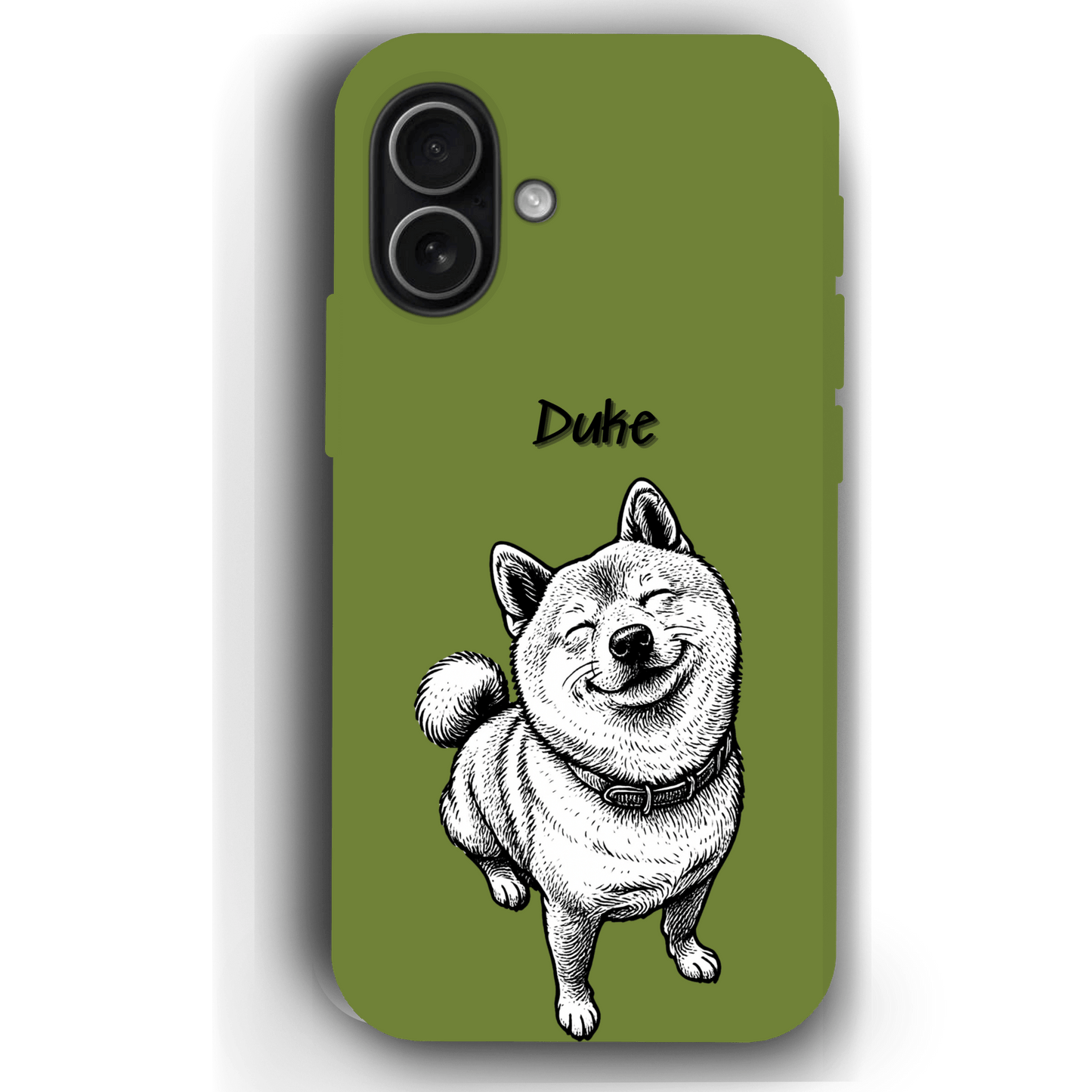 Custom Black & White Pet Phone Case for iPhone 17 by YingMart – Custom Photo Personalized Pet Line Art Design with Pet Name