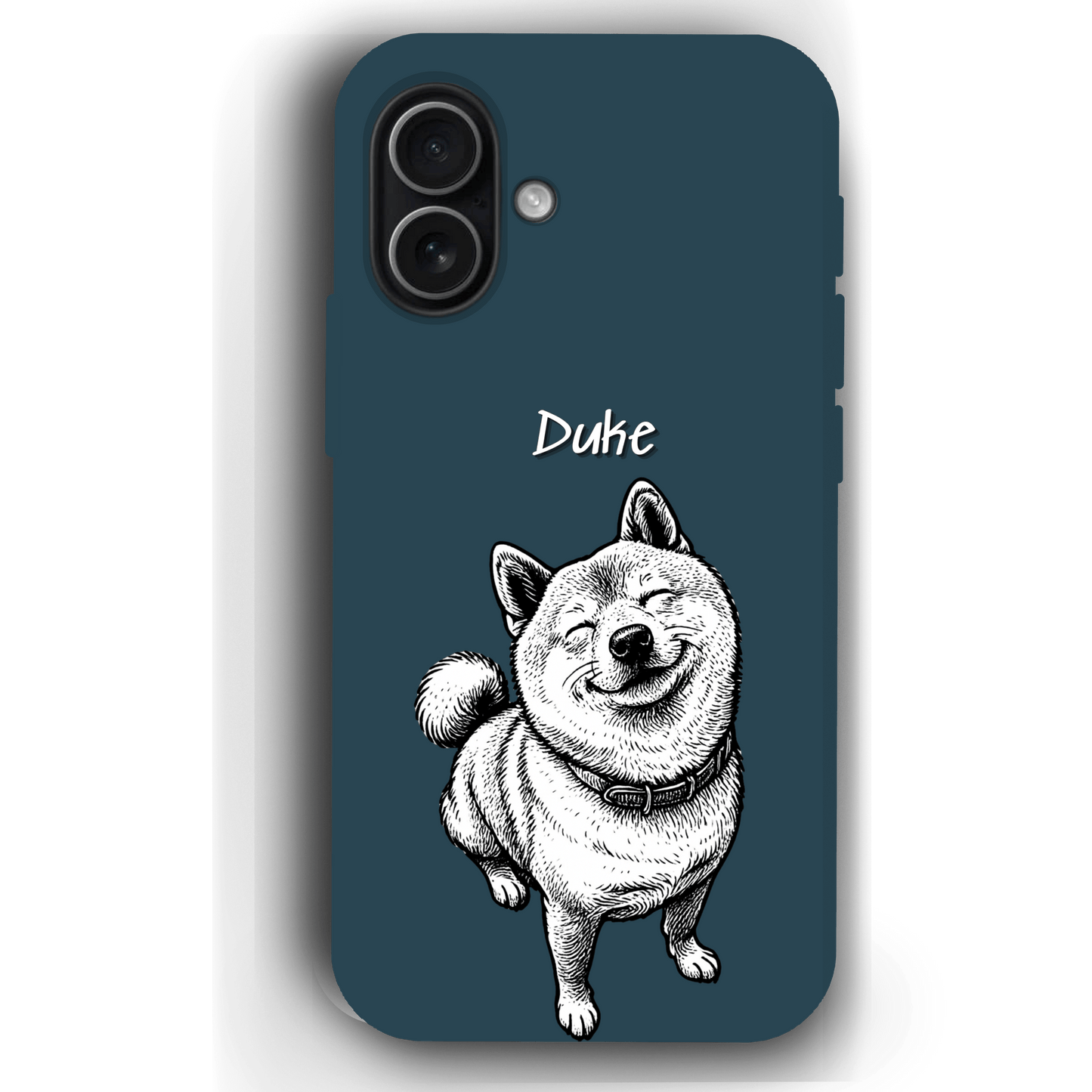 Custom Black & White Pet Phone Case for iPhone 17 by YingMart – Custom Photo Personalized Pet Line Art Design with Pet Name