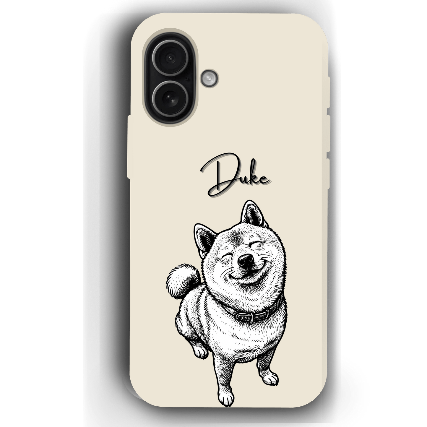 Custom Black & White Pet Phone Case for iPhone 17 by YingMart – Custom Photo Personalized Pet Line Art Design with Pet Name