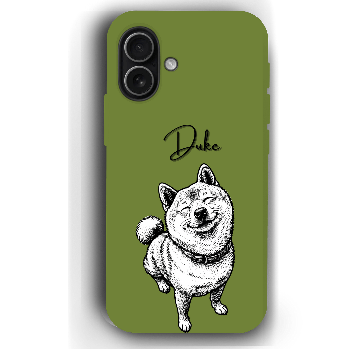 Custom Black & White Pet Phone Case for iPhone 17 by YingMart – Custom Photo Personalized Pet Line Art Design with Pet Name