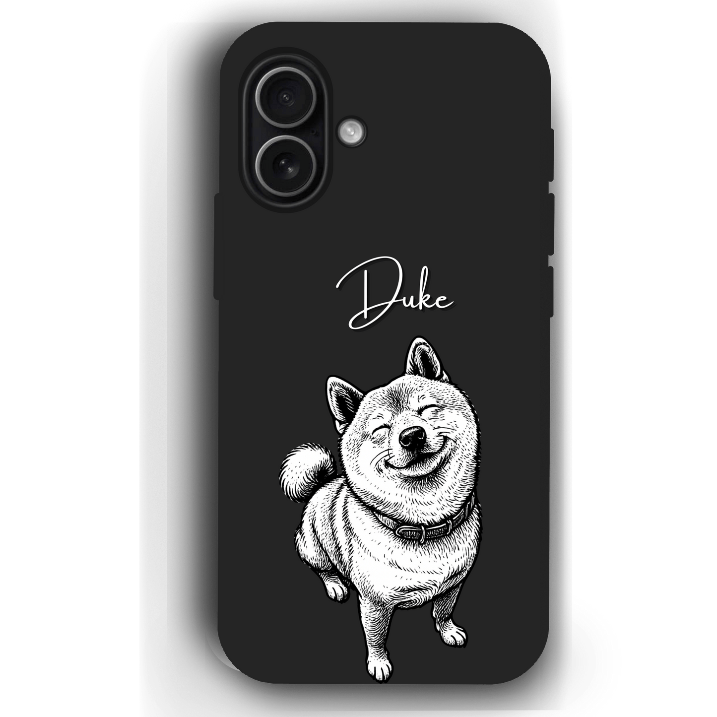 Custom Black & White Pet Phone Case for iPhone 17 by YingMart – Custom Photo Personalized Pet Line Art Design with Pet Name