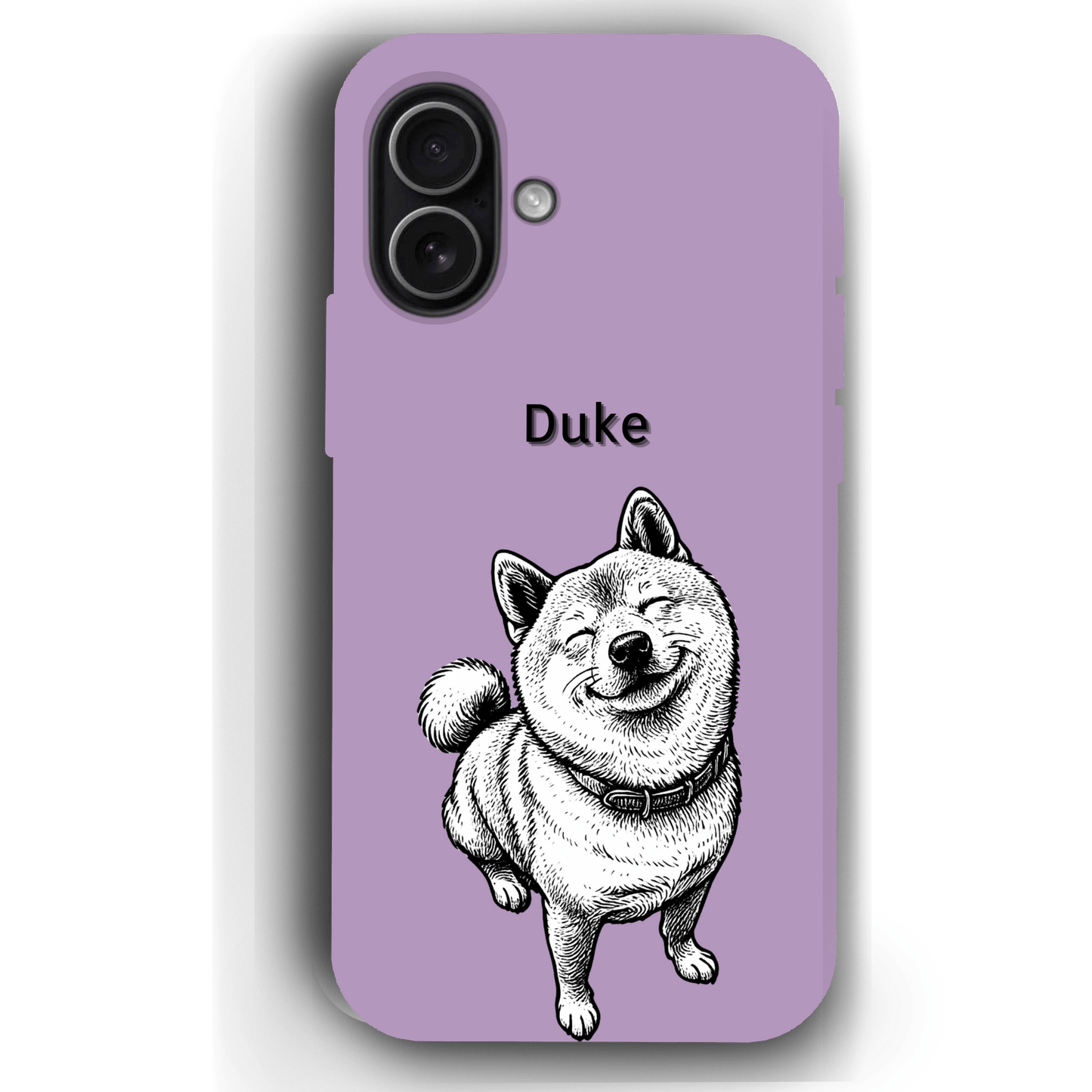 Custom Black & White Pet Phone Case for iPhone 17 by YingMart – Custom Photo Personalized Pet Line Art Design with Pet Name