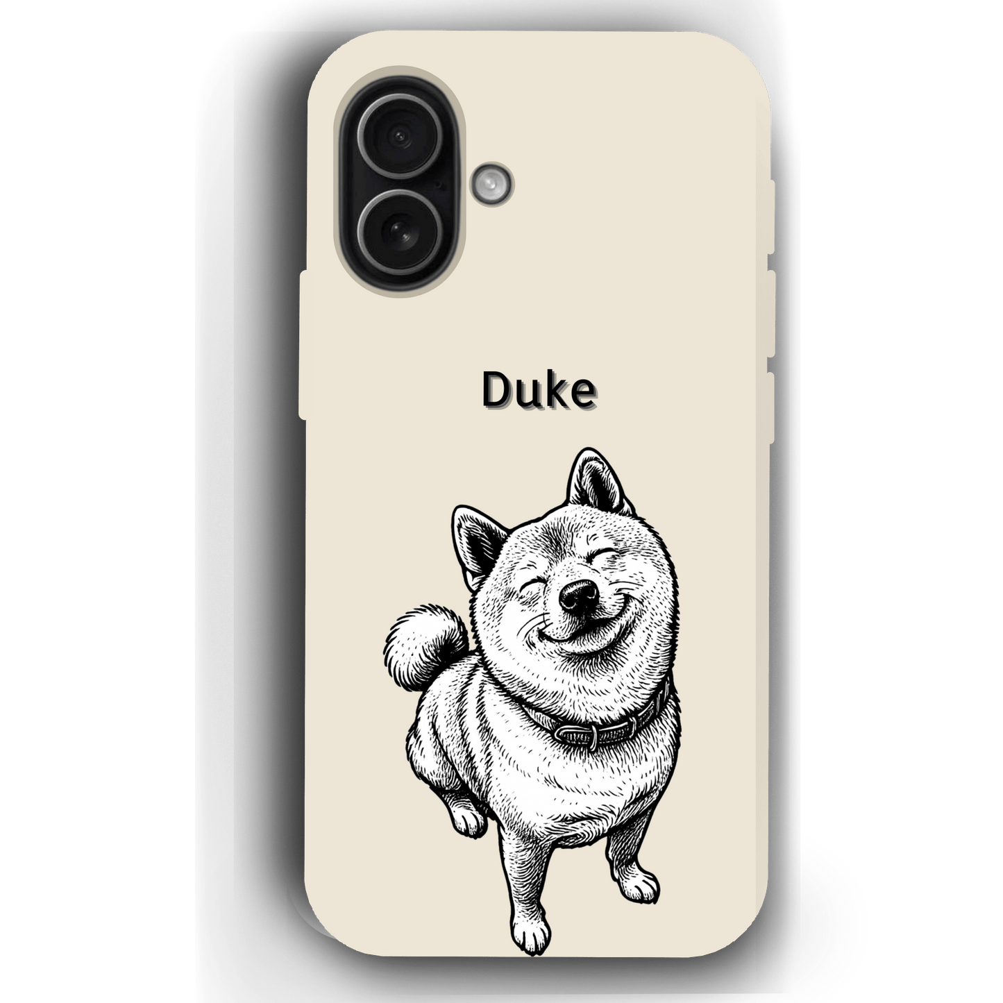 Custom Black & White Pet Phone Case for iPhone 17 by YingMart – Custom Photo Personalized Pet Line Art Design with Pet Name