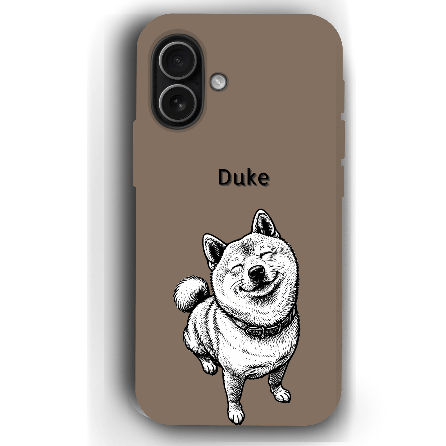 Custom Black & White Pet Phone Case for iPhone 17 by YingMart – Custom Photo Personalized Pet Line Art Design with Pet Name