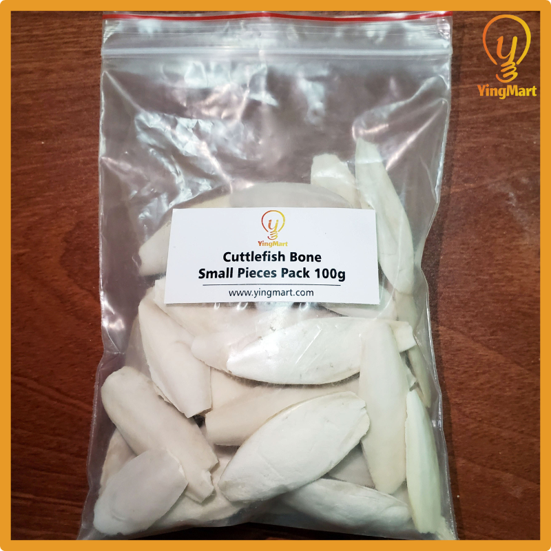 Natural Small Ocean Cuttlefish Bone Pack 100g, Friendly Calcium Supplement For Bird | Parrot | Snail | Teriumtanks | Reptiles | Worms | Tortoise