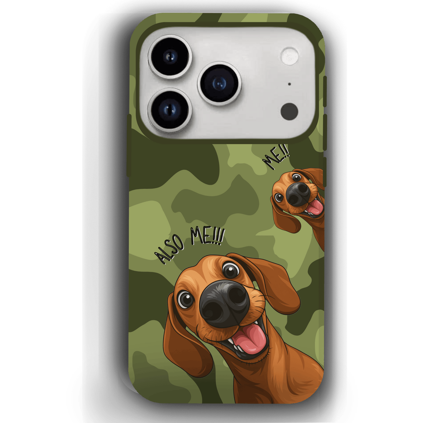 "Also Me" Design Custom Pet iPhone 17 Case – 4 Colors & 4 Patterns by YingMart, Personalized Pet Portrait Protective Cover for Dog Lovers