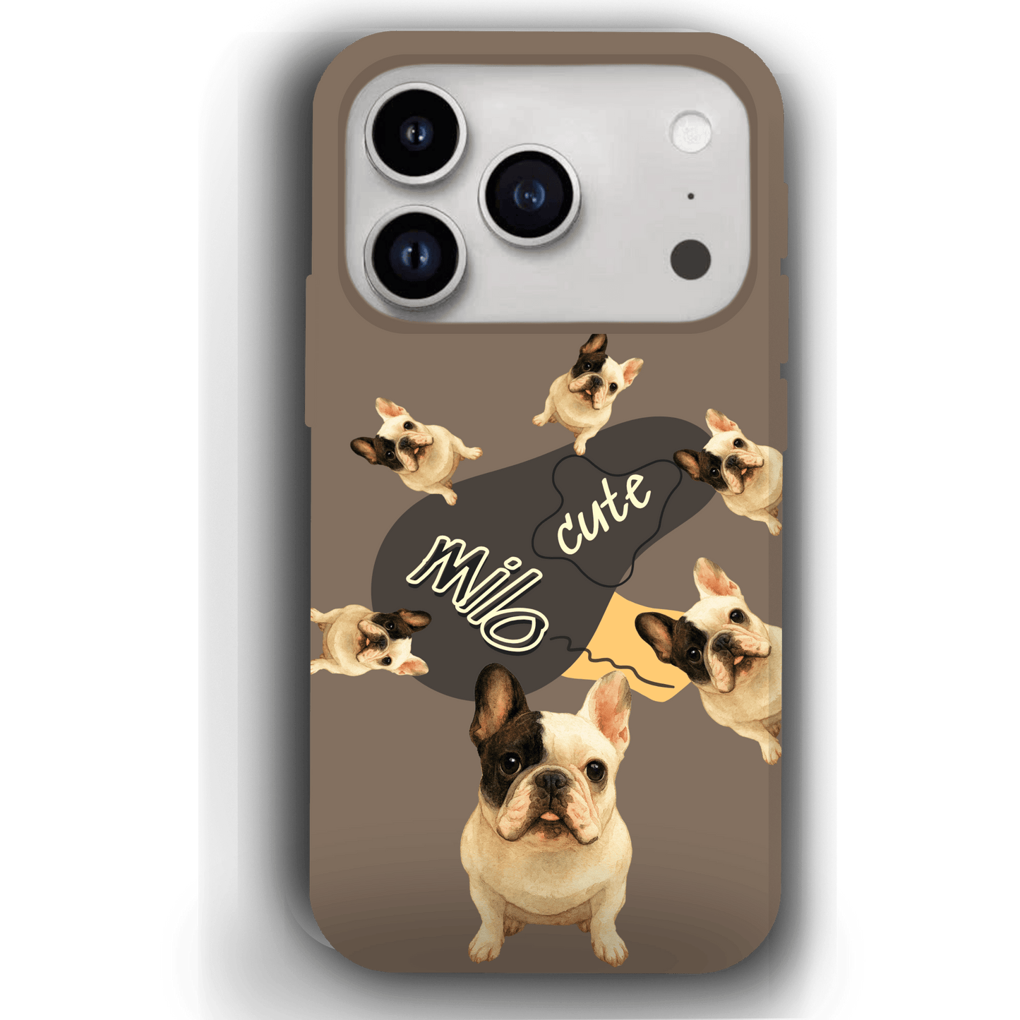 “Milo Cute” Design Custom Pet iPhone 17 Case by YingMart - Personalized Animal Portrait, Protective Cover for Pet Lovers
