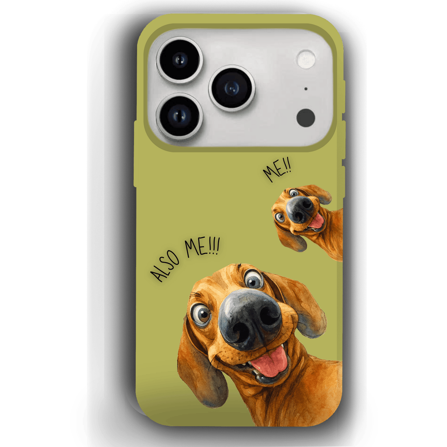 "Also Me" Design Custom Pet iPhone 17 Case – 4 Colors & 4 Patterns by YingMart, Personalized Pet Portrait Protective Cover for Dog Lovers