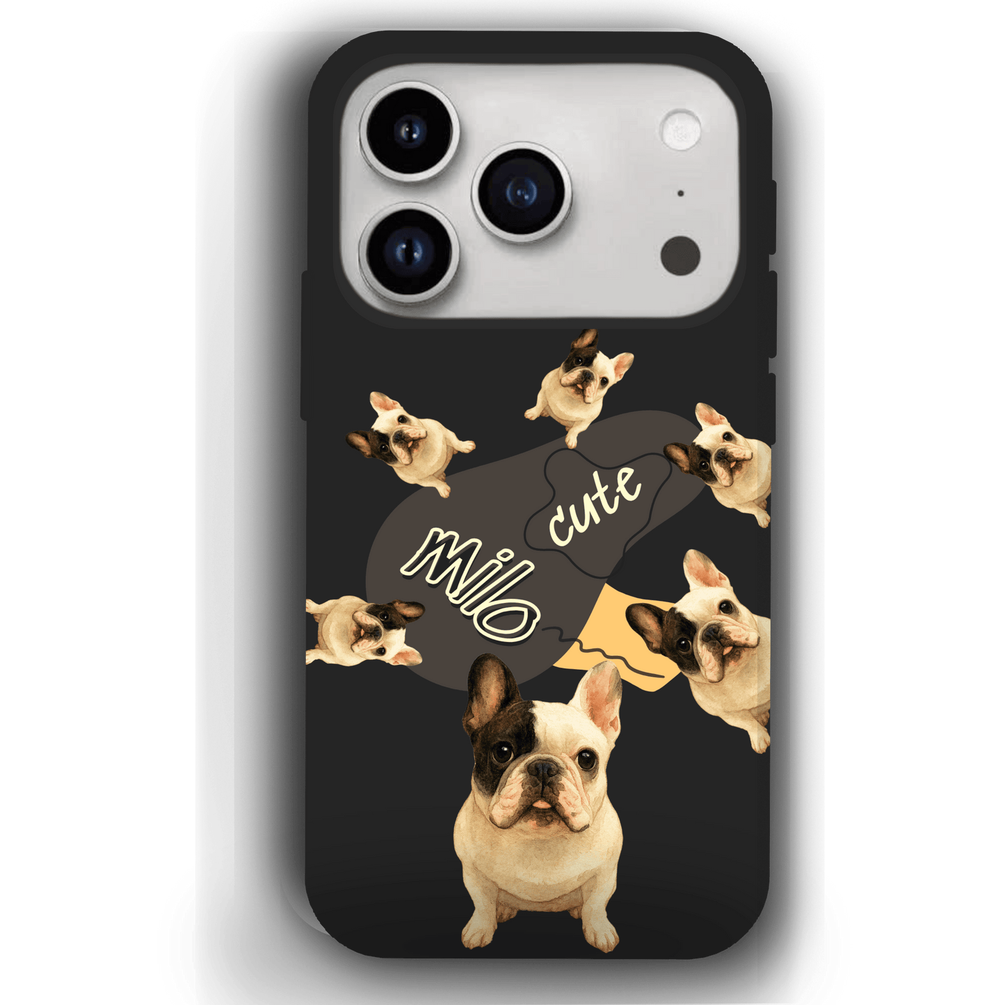 “Milo Cute” Design Custom Pet iPhone 17 Case by YingMart - Personalized Animal Portrait, Protective Cover for Pet Lovers