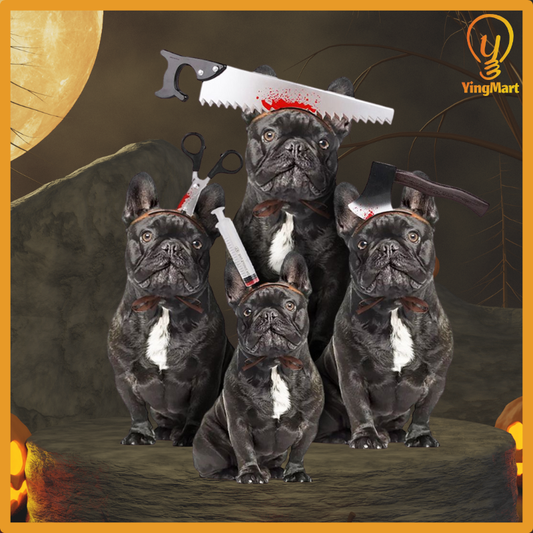 Headband Hat Prop for Dog Cat Funny Scary Horror Cosplay Halloween Christmas Pet Costume Small Medium