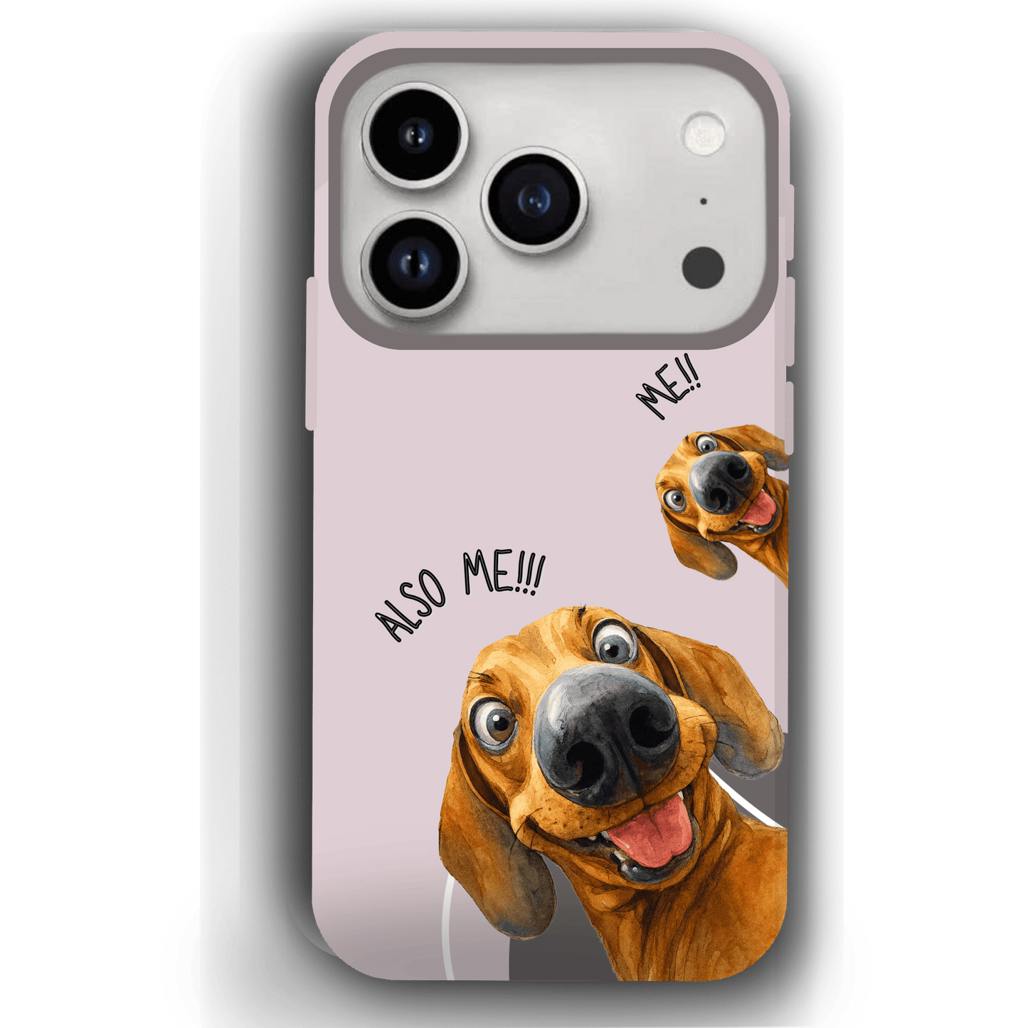 "Also Me" Design Custom Pet iPhone 17 Case – 4 Colors & 4 Patterns by YingMart, Personalized Pet Portrait Protective Cover for Dog Lovers