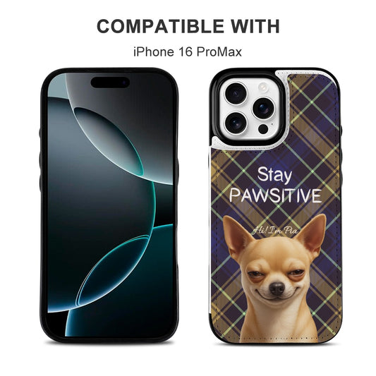 YingMart Stay PAWSITIVE Customized Pet Phone Case for Apple iPhone 16