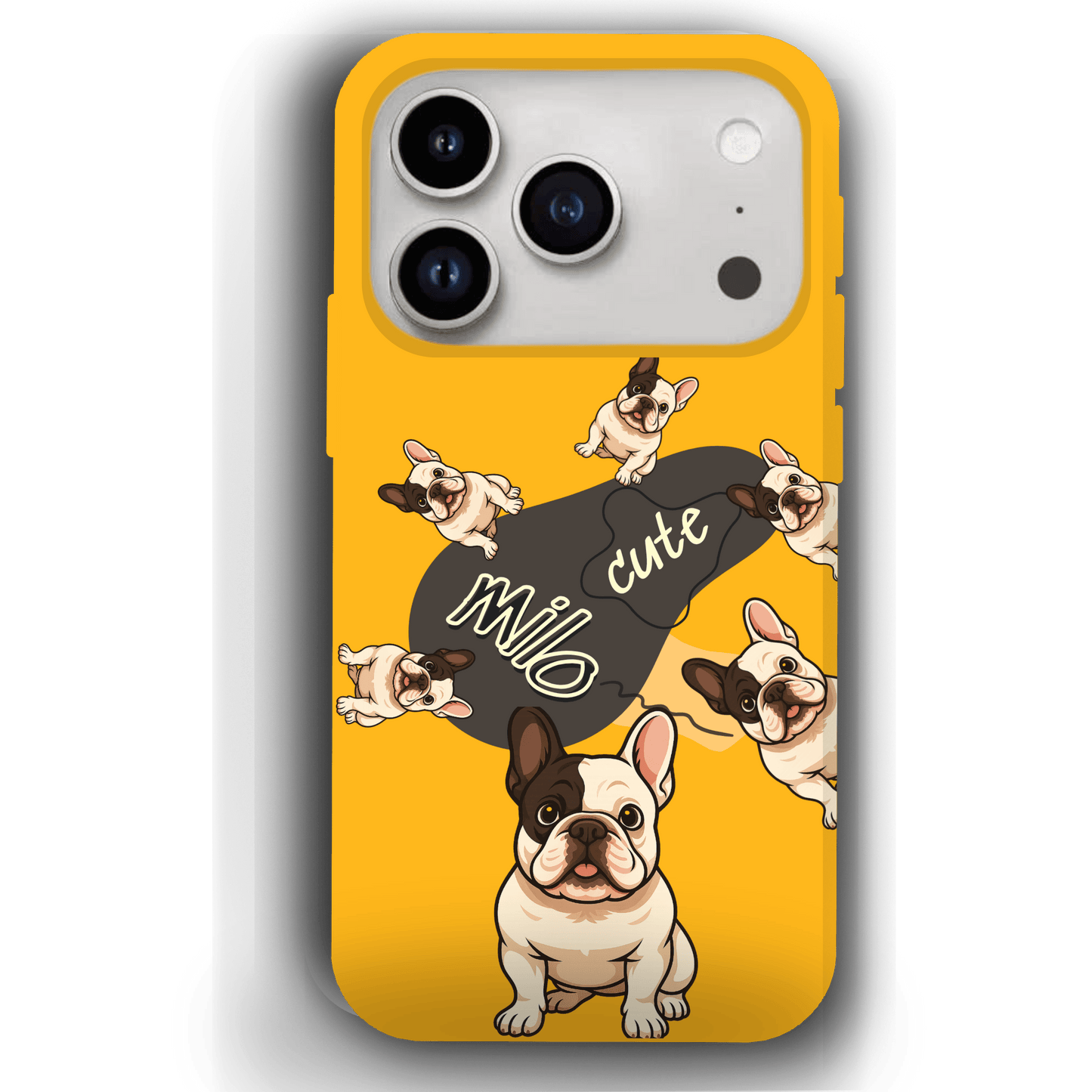 “Milo Cute” Design Custom Pet iPhone 17 Case by YingMart - Personalized Animal Portrait, Protective Cover for Pet Lovers