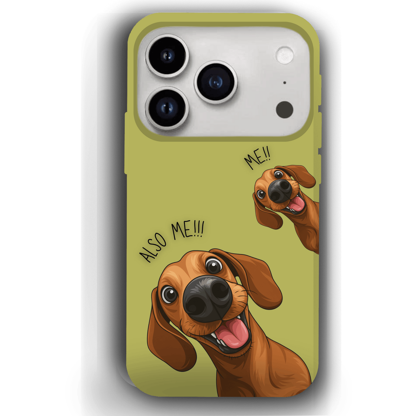 "Also Me" Design Custom Pet iPhone 17 Case – 4 Colors & 4 Patterns by YingMart, Personalized Pet Portrait Protective Cover for Dog Lovers