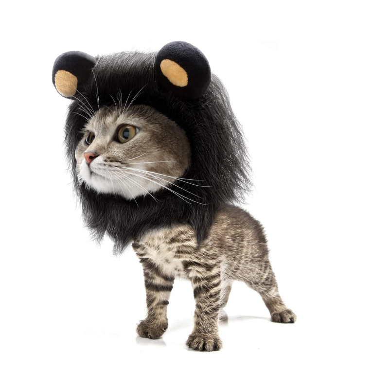 Lion Mane Pet Costume Wig Hat for Cats Dogs Funny Halloween Cosplay Outfit