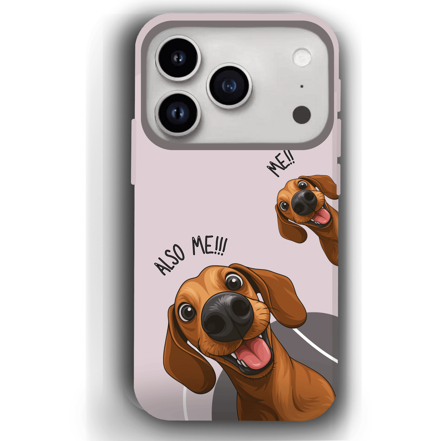 "Also Me" Design Custom Pet iPhone 17 Case – 4 Colors & 4 Patterns by YingMart, Personalized Pet Portrait Protective Cover for Dog Lovers