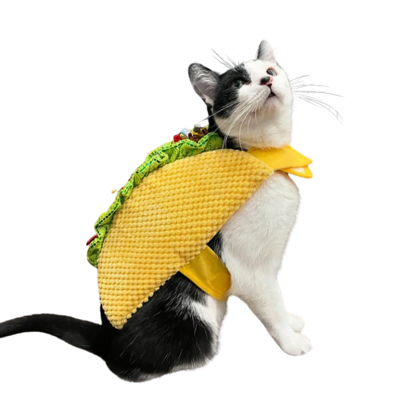 Hamburger Outfit For Cats & Dogs Funny Cute Scary Halloween Cosplay Pet Costume Hat Shirt Suit