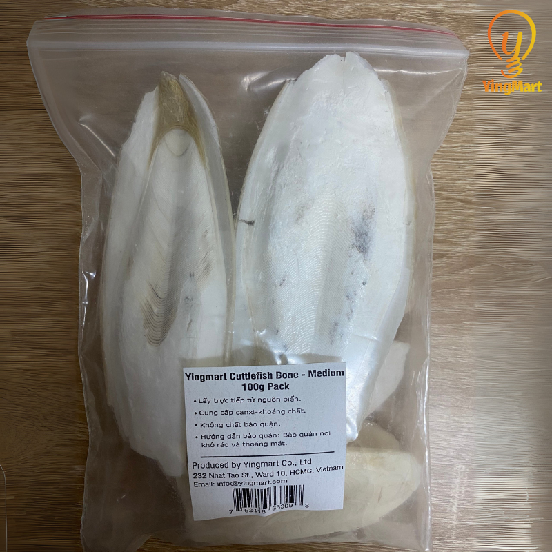 Natural Medium Ocean Cuttlefish Bone Pack 100g, Friendly Calcium Supplement For Birds | Reptiles | Tortoise | Parrot  | Parakeet | Casting Jewelry