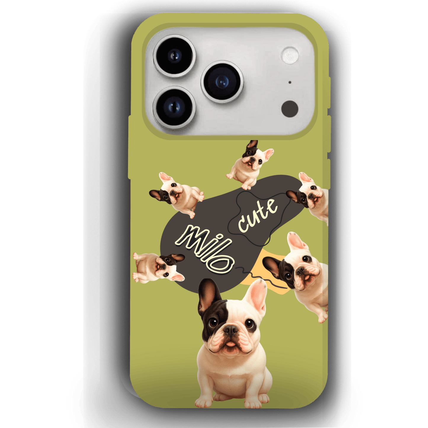 “Milo Cute” Design Custom Pet iPhone 17 Case by YingMart - Personalized Animal Portrait, Protective Cover for Pet Lovers
