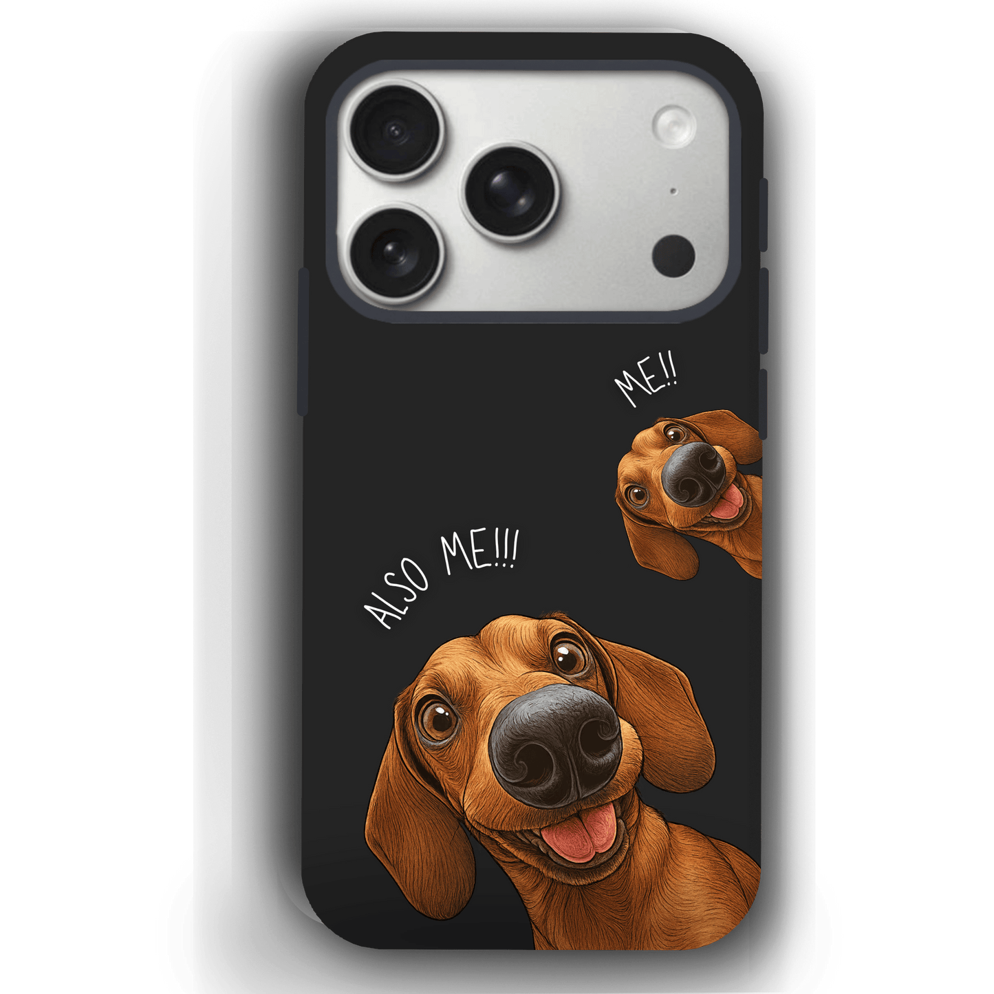 "Also Me" Design Custom Pet iPhone 17 Case – 4 Colors & 4 Patterns by YingMart, Personalized Pet Portrait Protective Cover for Dog Lovers