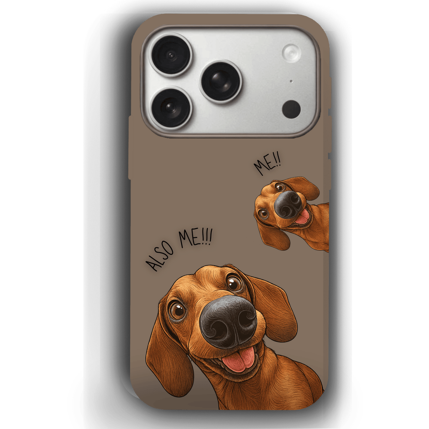 "Also Me" Design Custom Pet iPhone 17 Case – 4 Colors & 4 Patterns by YingMart, Personalized Pet Portrait Protective Cover for Dog Lovers